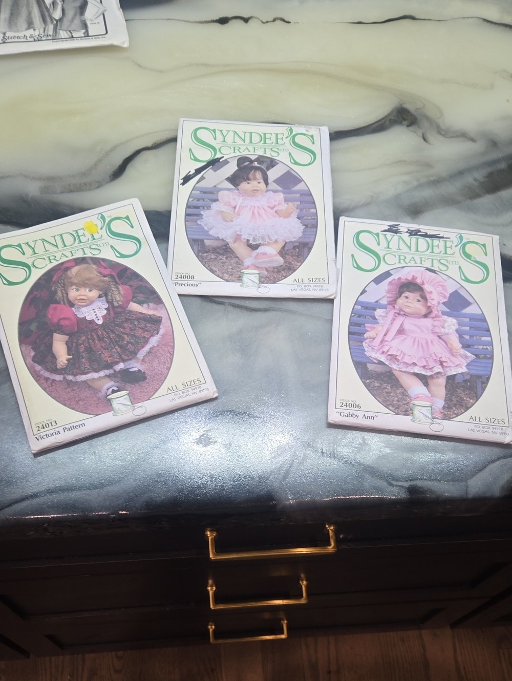 3 Syndee's Crafts Dolls Dress Sewing Patterns